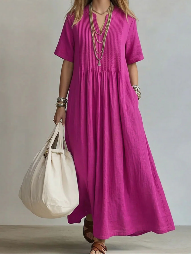 Noor - Pleated Maxi Dress