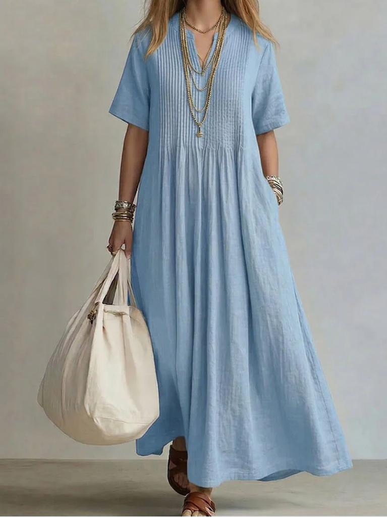 Noor - Pleated Maxi Dress