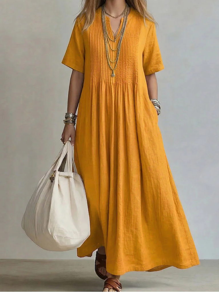 Noor - Pleated Maxi Dress