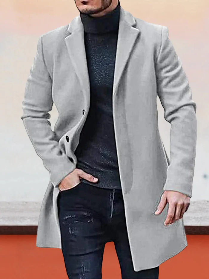 Norrell - Single-Breasted Wool-Blend Coat