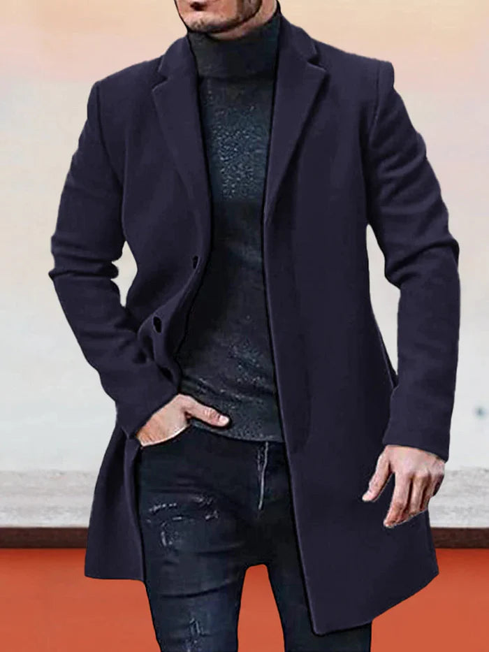 Norrell - Single-Breasted Wool-Blend Coat