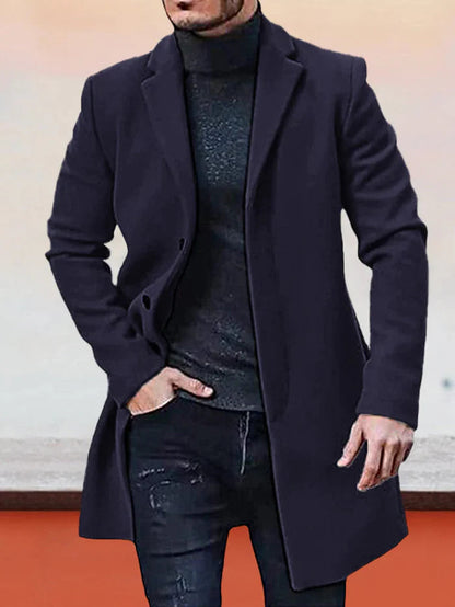 Norrell - Single-Breasted Wool-Blend Coat