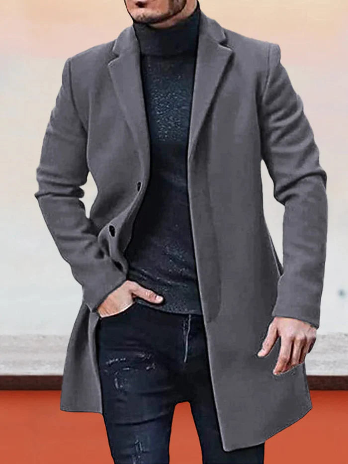 Norrell - Single-Breasted Wool-Blend Coat