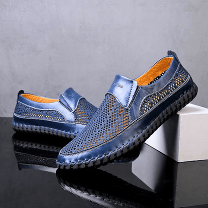 Rovian - Polished Leather Slip-Ons