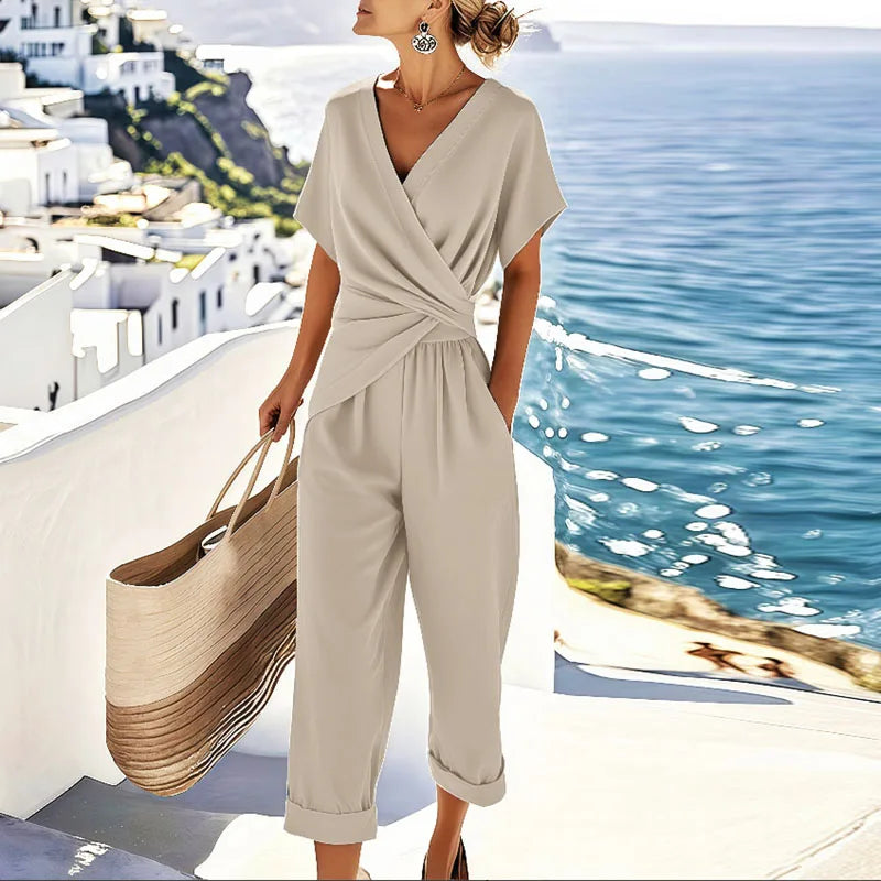 Marta - Wrap Top Cropped Set