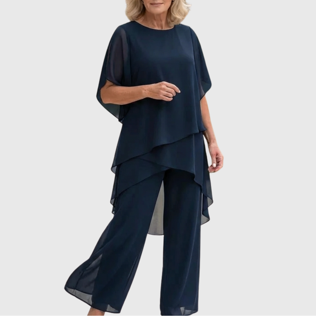 Angelina - Draped Top Palazzo Set