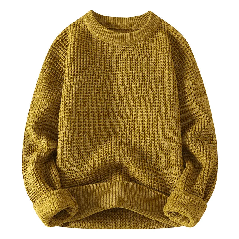 Vanton - Waffle-Knit Crewneck Sweatshirt