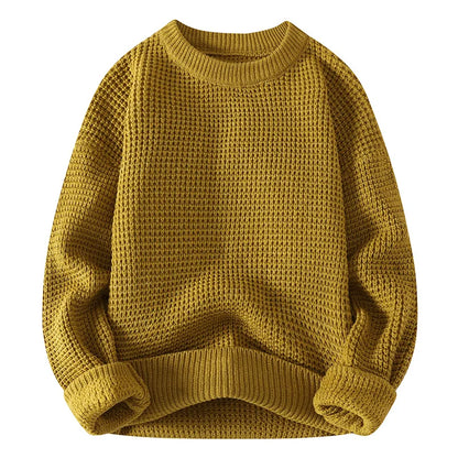 Vanton - Waffle-Knit Crewneck Sweatshirt