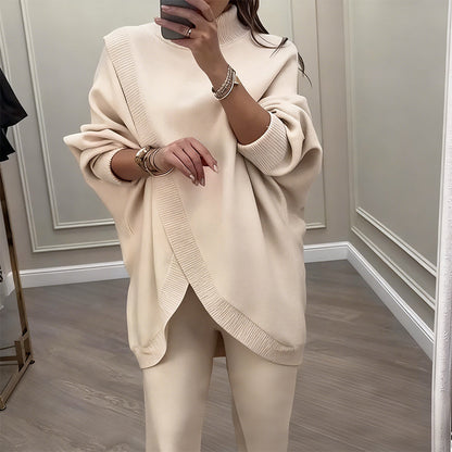 Shelia - Asymmetric Sweater & Wide-Leg Pants