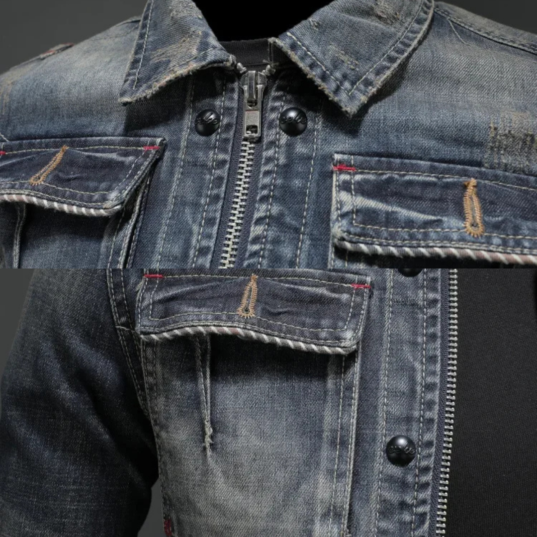 Keston - Zip-Through Denim Jacket
