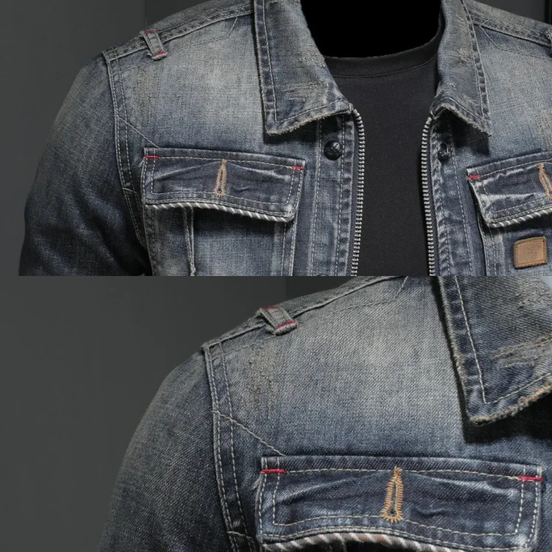 Keston - Zip-Through Denim Jacket