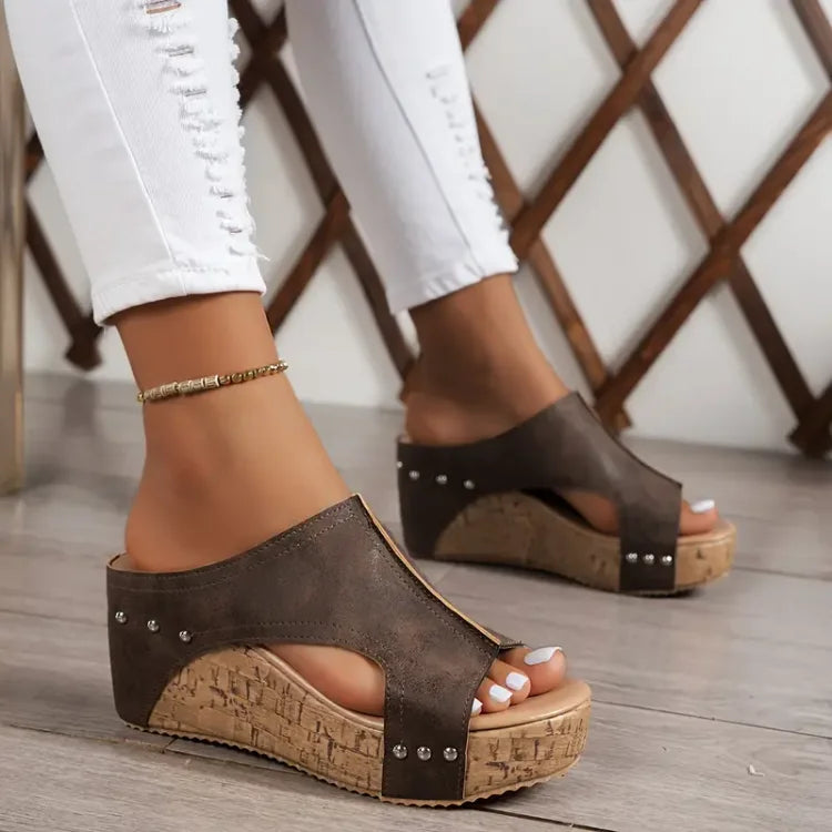 Solara - Contoured Wedge Sandals