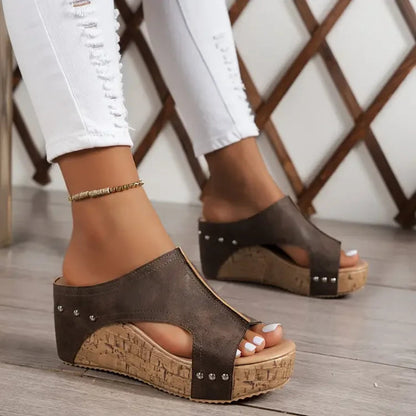 Solara - Contoured Wedge Sandals
