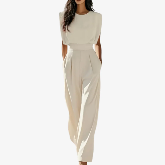 Solenne - Belted Fluid Jumpsuit