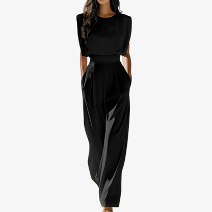 Solenne - Belted Fluid Jumpsuit