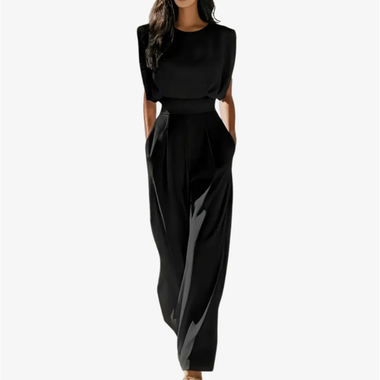 Solenne - Belted Fluid Jumpsuit