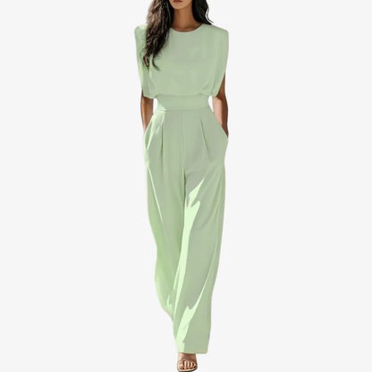 Solenne - Belted Fluid Jumpsuit