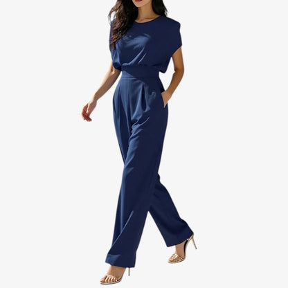 Solenne - Belted Fluid Jumpsuit