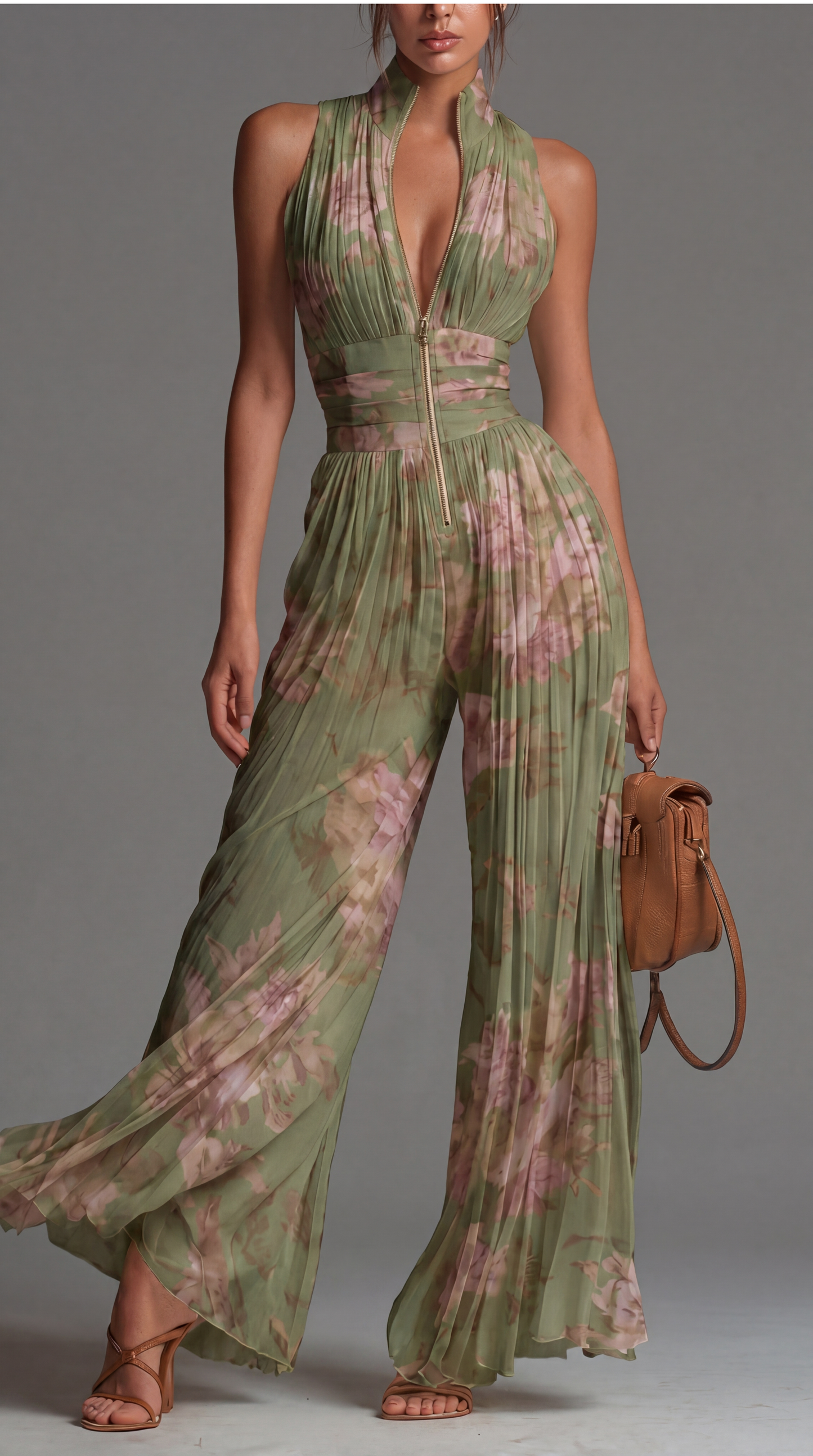 Tanya - Floral Chiffon Jumpsuit