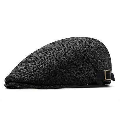 Tivaro - Herringbone Straw Flat Cap