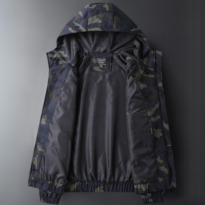 Halden - Hooded Camo Windbreaker