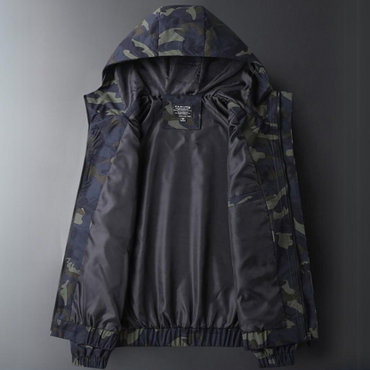 Halden - Hooded Camo Windbreaker