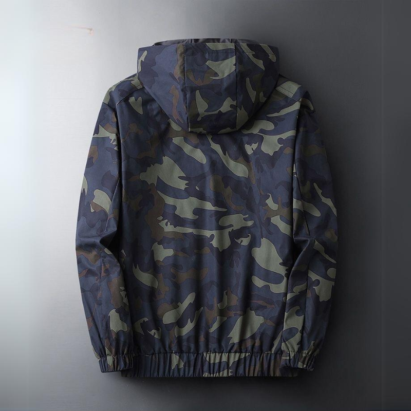 Halden - Hooded Camo Windbreaker