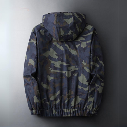 Halden - Hooded Camo Windbreaker