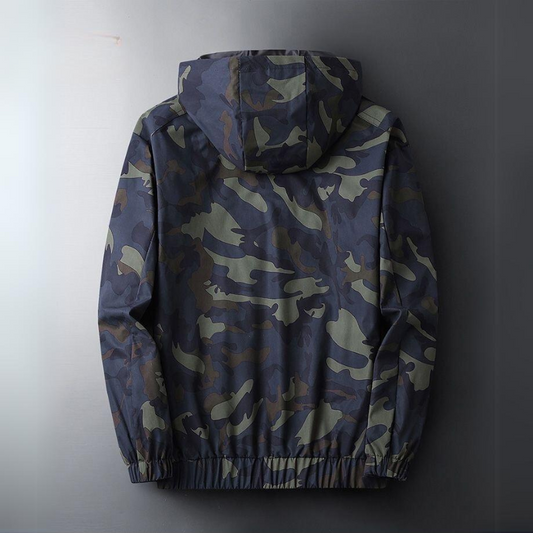 Halden - Hooded Camo Windbreaker