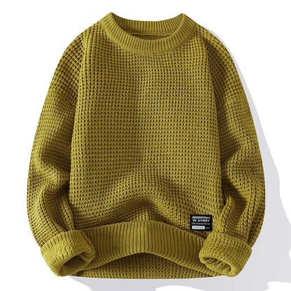Vanton - Waffle-Knit Crewneck Sweatshirt
