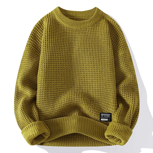 Vanton - Waffle-Knit Crewneck Sweatshirt