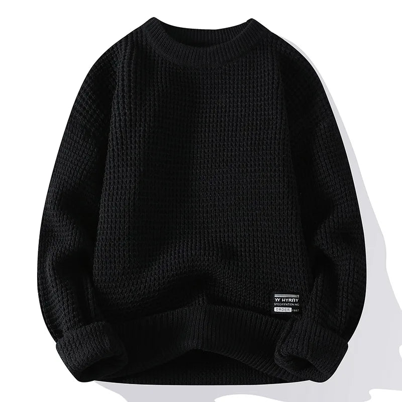 Vanton - Waffle-Knit Crewneck Sweatshirt