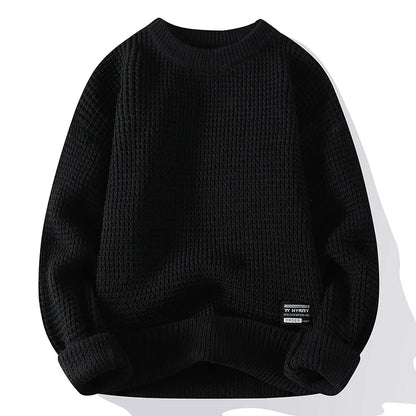 Vanton - Waffle-Knit Crewneck Sweatshirt