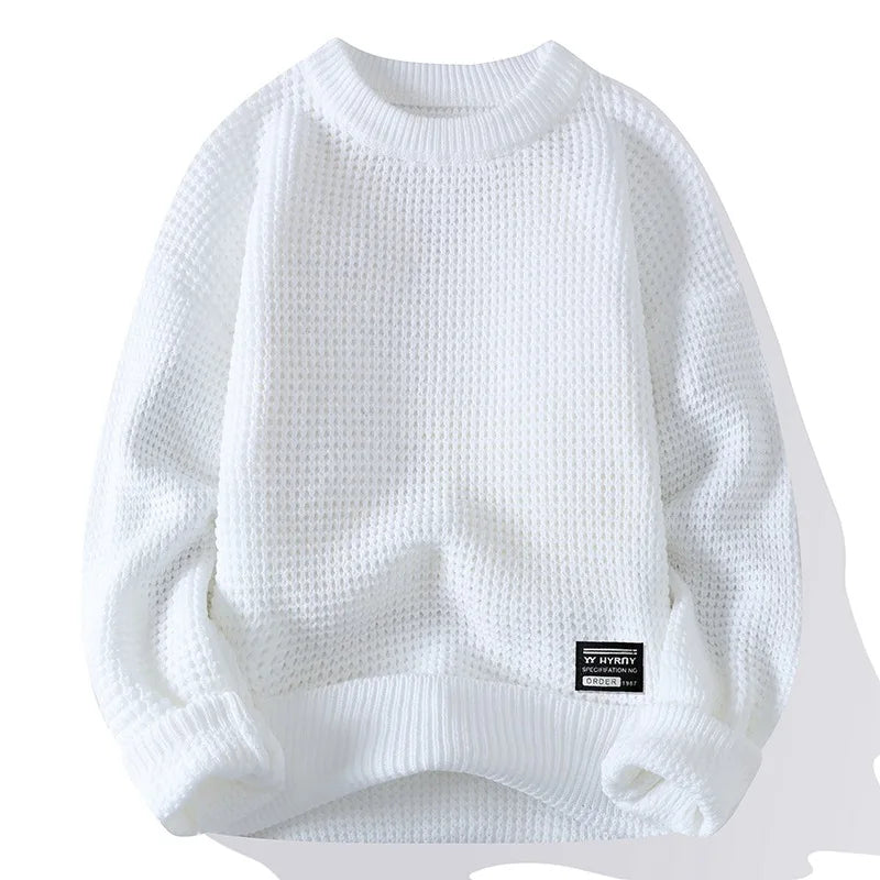 Vanton - Waffle-Knit Crewneck Sweatshirt