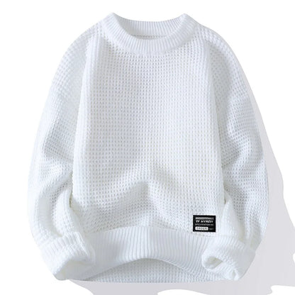 Vanton - Waffle-Knit Crewneck Sweatshirt