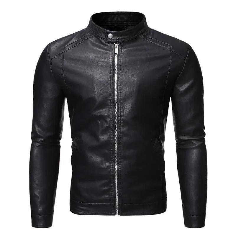 Varen - Stand-Collar Leather Jacket