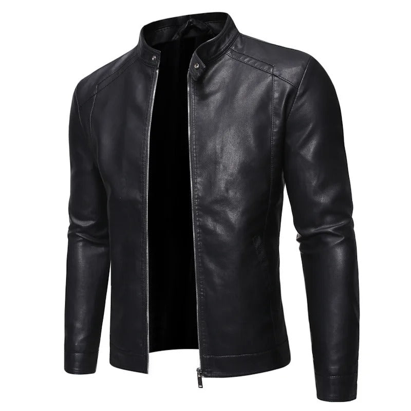 Varen - Stand-Collar Leather Jacket