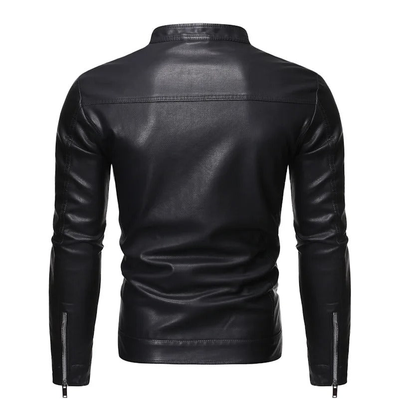 Varen - Stand-Collar Leather Jacket