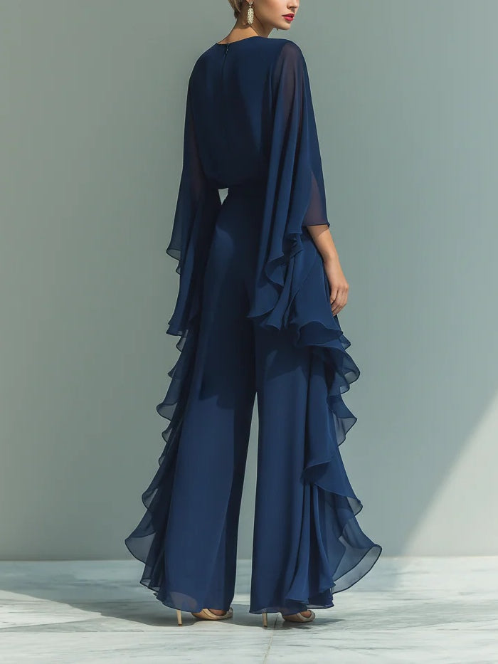 Verena - Bell-Sleeve Chiffon Set