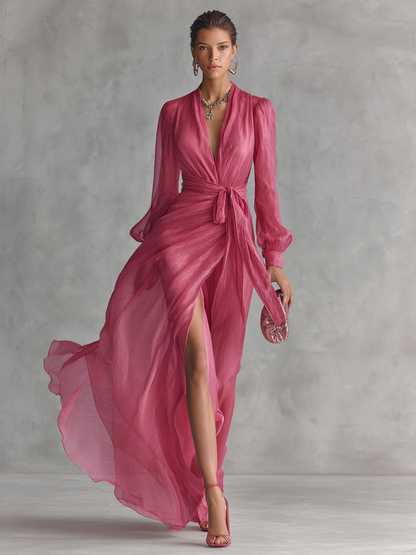 Verna - Pearl Chiffon Maxi Dress