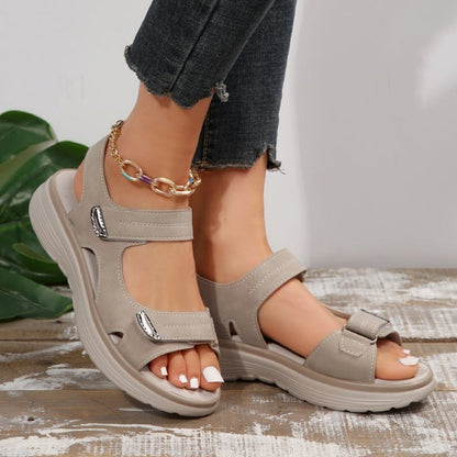 Vionne - Adjustable Strap Wedge Sandals