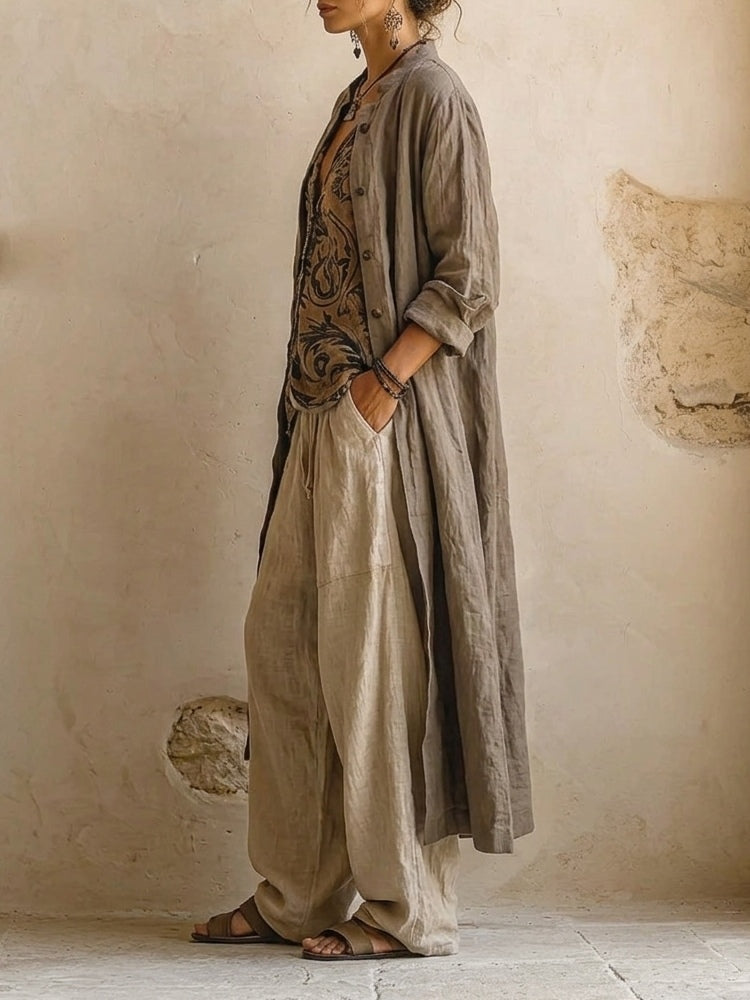 Leola - Linen-Blend Three-Piece Set