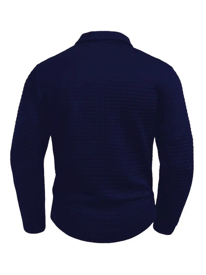 Corvin - Textured Long-Sleeve Polo