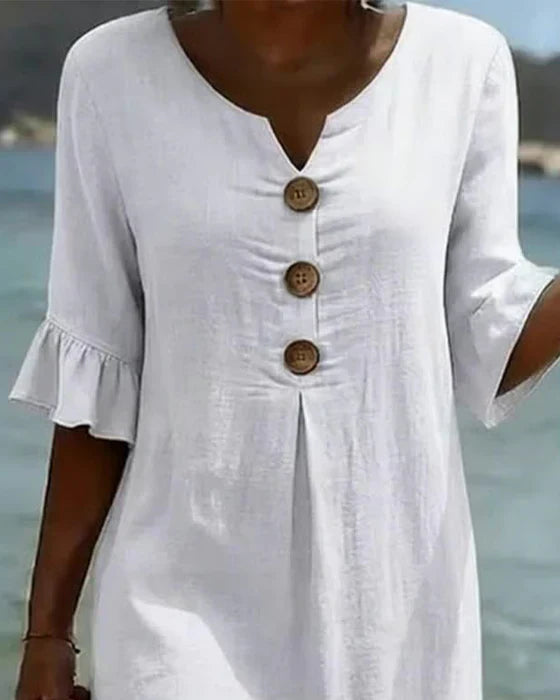 Christa - Airy Button-Front Dress