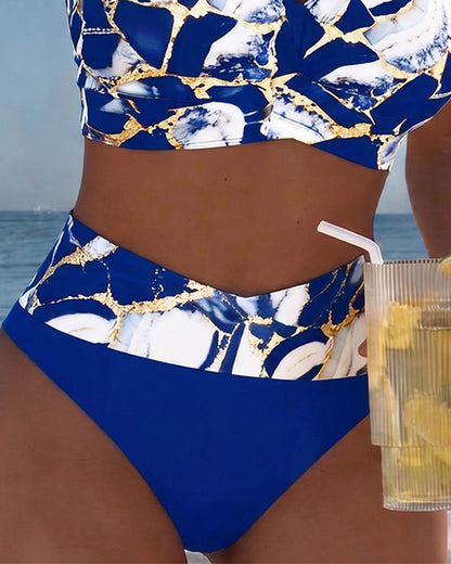 Odessa - Printed Cut-Out Bikini Set