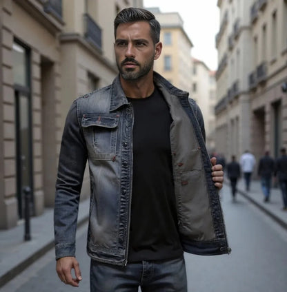 Keston - Zip-Through Denim Jacket
