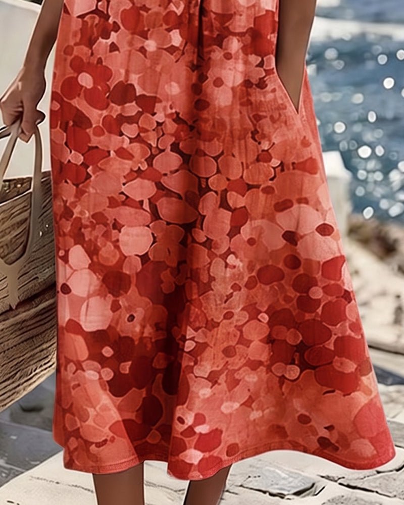 Josefina - Floral A-Line Midi Dress