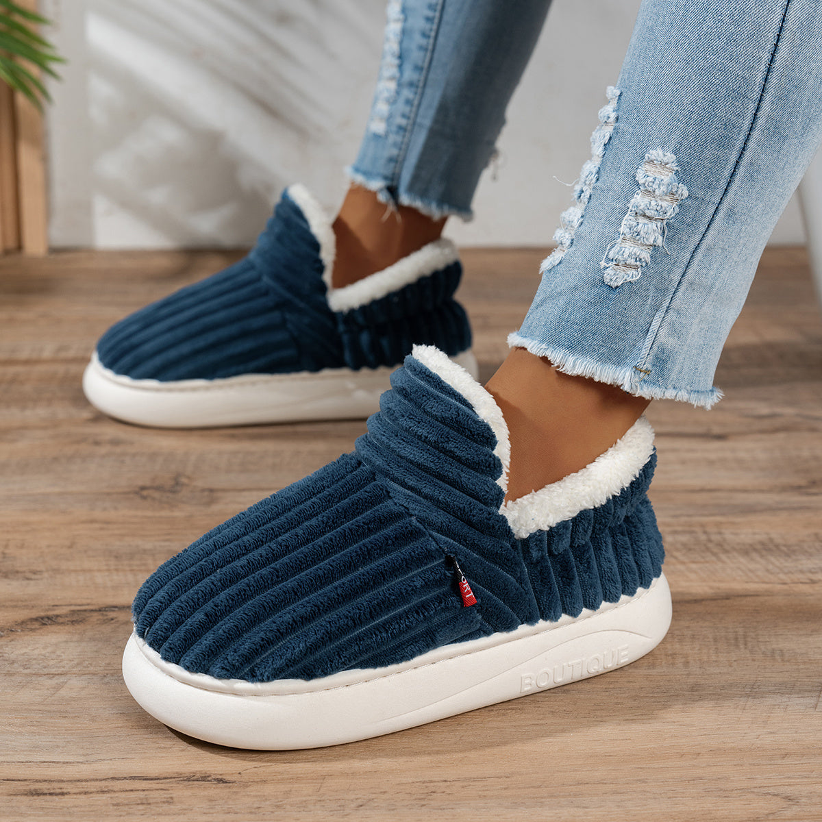 Sevra - Indoor-Outdoor Plush Slippers