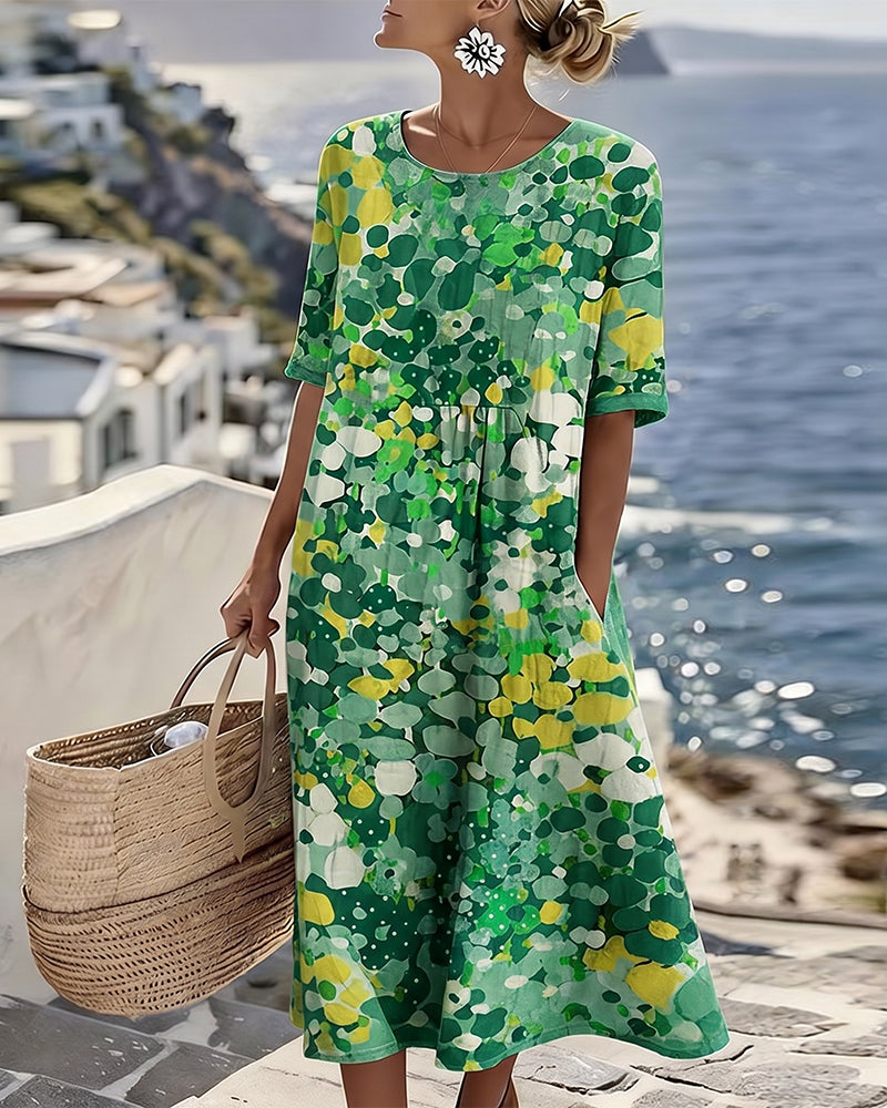 Josefina - Floral A-Line Midi Dress