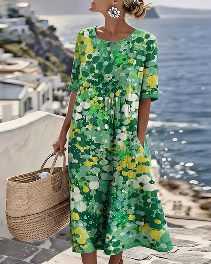 Josefina - Floral A-Line Midi Dress
